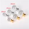 Cabinet Handles, 10 Pack Round Crystal Handle Single Hole Furniture Handle Gift Box Handle Storage Box Drawer Knob 25mm Gold Bottom (Color : Gold Bottom, Size : 25mm) view 2