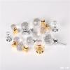 Cabinet Handles, 10 Pack Round Crystal Handle Single Hole Furniture Handle Gift Box Handle Storage Box Drawer Knob 25mm Gold Bottom (Color : Gold Bottom, Size : 25mm) view 4