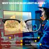 GYU Blue Light Glasses, Blue Light Blocking Glasses, Game/Reading/TV/Computer Blue Light Blocking Glasses view 3