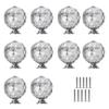 ECOLFE Cabinet Handles, 5pcs 30mm Round Diamond Crystal Cabinet Knobs Drawer Pull Handle Kitchen Door Wardrobe Hardware Used for Cabinet, Drawer,Dresser, Cupboard (Color : 10 Pcs), Silver view 1