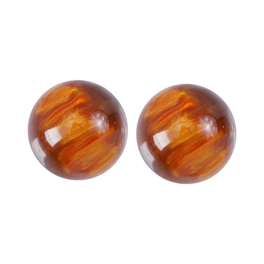 Cabinet Handles, 2pcs Amber Brass Door Knobs Wood Cabinet Knobs Round Vanity Tray Kitchen Knob Brass Knobs Dresser Knobs KnobsFurniture (Color : Brown, Size : 4x2.5cm)
