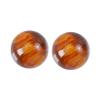 Cabinet Handles, 2pcs Amber Brass Door Knobs Wood Cabinet Knobs Round Vanity Tray Kitchen Knob Brass Knobs Dresser Knobs KnobsFurniture (Color : Brown, Size : 4x2.5cm) view 1