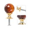 Cabinet Handles, 2pcs Amber Brass Door Knobs Wood Cabinet Knobs Round Vanity Tray Kitchen Knob Brass Knobs Dresser Knobs KnobsFurniture (Color : Brown, Size : 4x2.5cm) view 2