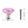 Cabinet Handles, 10 Pack Diamond Handle Crystal Glass Multicolor Base Knob Drawer Cabinet Door Knob Blue (Color : Pink) view 2