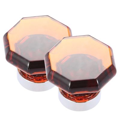 Cabinet Handles, 2pcs Diamond Crystal Kitchen Indoor Door Knob Pull Gold Knobs Bedroom Knob Cabinet Clear Knob Furniture K5 (Color : Brown, Size : 3.6x3.5cm)