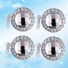Cabinet Handles, 2pcs 2Pcs Glass knobs Glass Vanity Rhinestone knobs Rhinestone Cabinet Pull Knob Crystal Closet Creative Closet (Color : Whitex3pcs, Size : 3X3CMx3pcs) view 4