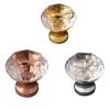 Cabinet Handles, 4 Pack Rose Gold Cabinet Knob Glass Drawer Wardrobe Door Crystal Handle Gold (Color : Gold) view 3