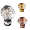 Cabinet Handles, 4 Pack Rose Gold Cabinet Knob Glass Drawer Wardrobe Door Crystal Handle Gold (Color : Gold) view 4