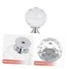 ECOLFE Cabinet Handles, 10 Pcs Cabinet Crystal Diamond Door Knob Upholstery Trim Bedroom Door Knobs with Lock Dresser White Crystal Transparent view 3