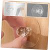 ECOLFE Cabinet Handles, 4pcs Behind The Doorknob Glass Cabinet Kitchen Knobs Acryliccabinet Knobs Crystal Knobs Acrylic, Pet, Pu Pull view 4
