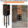ITeVe.GD Concrete Post Holder,U-Shape Metal Post Bracket Anchor,Heavy Duty 4x4 (Actual 3.5"x3.5") Wet Concrete Post Holder for for Wood Fence,Railing,Pergola,Porch - 8 Pack view 2