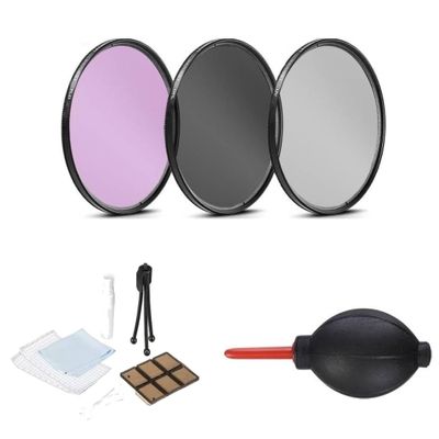 49mm 3 Piece Filter Kit (UV-CPL-FLD) for Canon EOS M M2 M3 M5 M6 M10 M50 M100 M200, M6 Mark II, M50 Mark II Mirrorless Cameras (49mm)