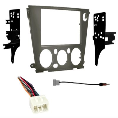 Xscorpion Double DIN Car Stereo Radio Installation Dash Kit Compatible with Subaru Legacy Outback (Dash Kit Combo (Harness+Adapter) 2005 2006 2007 2008 2009