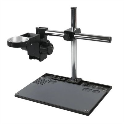 ZTBH Microscope Accessories Kit Multifunction Aluminum Alloy BGA Phone Soldering Pad PCB Repair Stereo Microscope Adjustable Boom Table Working Stand Holder Microscope Slides (Color : B)