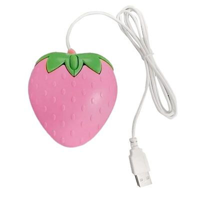 BEIDUOYANG Adorable Pink Strawberry Mouse USB Mouse Optical Gaming Mouse for Office and Laptop PC Computer Game