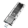 Pasuihcay External M.2 NGFF SSD Enclosure High Speed USB3.0 Gen1 5Gb/S Transparent SSD Hard Drive Case for PC Black view 1