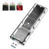 Pasuihcay External M.2 NGFF SSD Enclosure High Speed USB3.0 Gen1 5Gb/S Transparent SSD Hard Drive Case for PC Black view 3