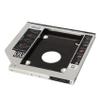 Pasuihcay Hard Drive Tray 9.5mm Universal SATA 2nd HDD HD SSD Enclosure Hard Drive Case Tray, for 9.5mm Laptop CD / DVD-ROM Optical Bay Drive Slot (for SSD and HDD), Black & silver view 3