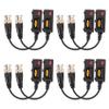 Pasuihcay 1080P AHD/HD-CVI/TVI/CVBS Passive HD Video Balun Transmitter 4 Pairs (UTP Up to 350M-600M), Black view 1