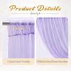 10x10ft Purple Tulle Backdrop Curtain with Lights String for Parites, Sheer Photo Backdrop Curtains with Lights for Wedding Backdrop Ceremony Reception Bridal Shower Baby Shower Birthday Party view 2