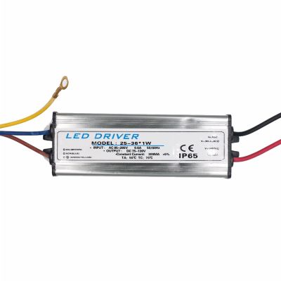 PGMTDEFXJO LED Waterproof Driver 1w-36w for LEDs 100-260V Power Supply Constant Current Voltage Control Lighting (Color : 25-36w, Size : 100V-260V)