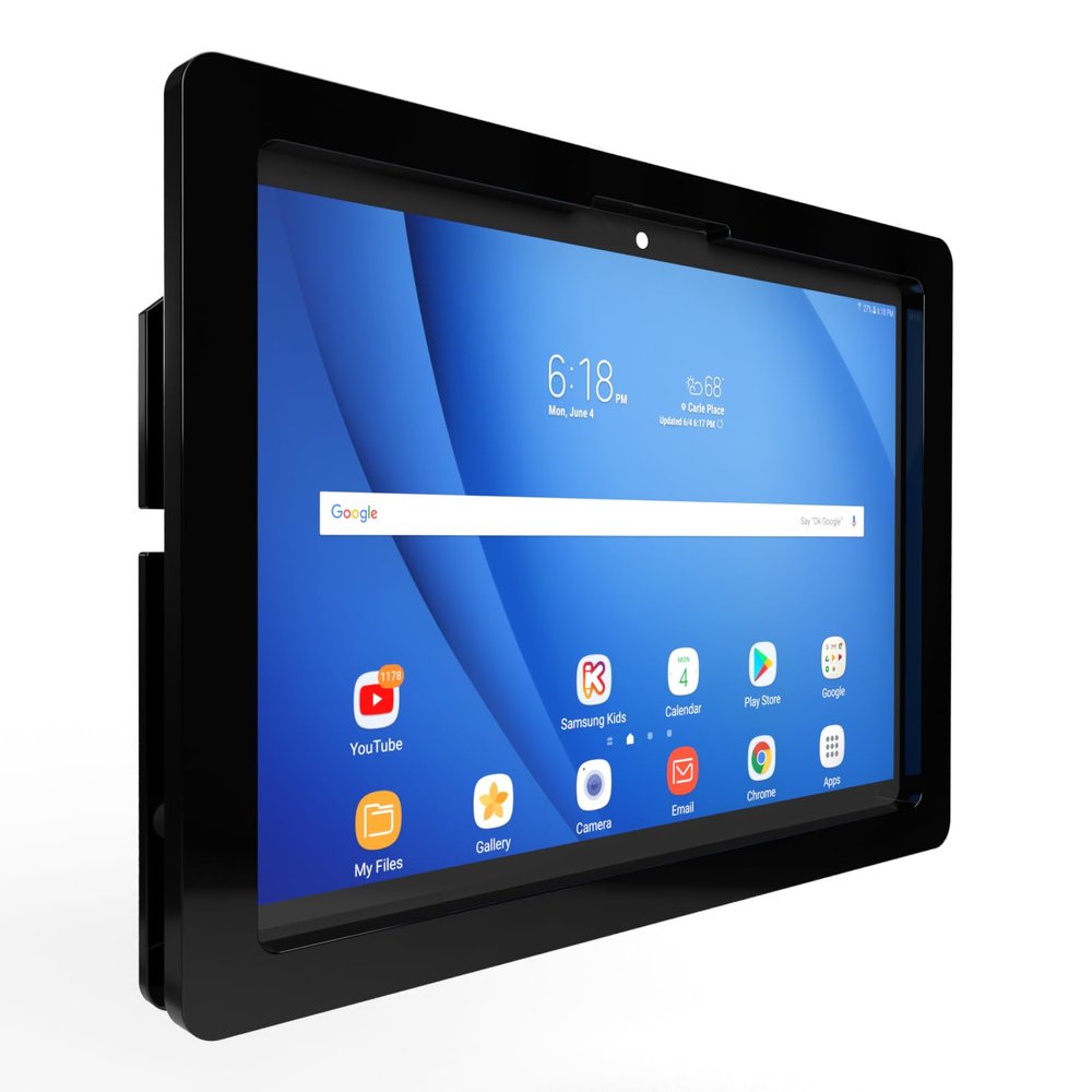 TABcare Security Anti-Theft Acrylic VESA Case for Lenovo TAB M11, K11, Idea Tab 11" with Wall Mount Kit & 90-Degree USB C Charge Cable(Black)