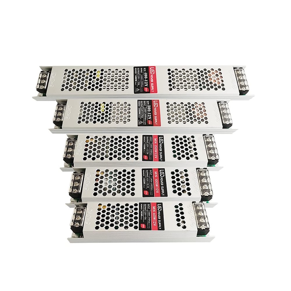 PGMTDEFXJO 220V to 12V Project LED Driver Ultra-Thin LED Power Supply 60W150W400W for Advertising Light Box Light Strip (Color : Project Dc12v 60w)