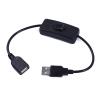 Aurgiarme USB Switch Line USB Cable with On/Off Switch Line 30CM/11.8inches Black/White 30cm USB Cable with Switch ON/Off Cable Extension Toggle Adapter for USB Lamp USB Fan Power Supply Line view 1