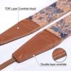 Padwa Lifestyle Cork Camera Strap - 2" Top Layer Cowhide Head Camera Straps for Photographers,Natural Log Crackle Art Print Style,Soft Chamois Velvet Padded Strap Quick Release fits All Cameras view 2