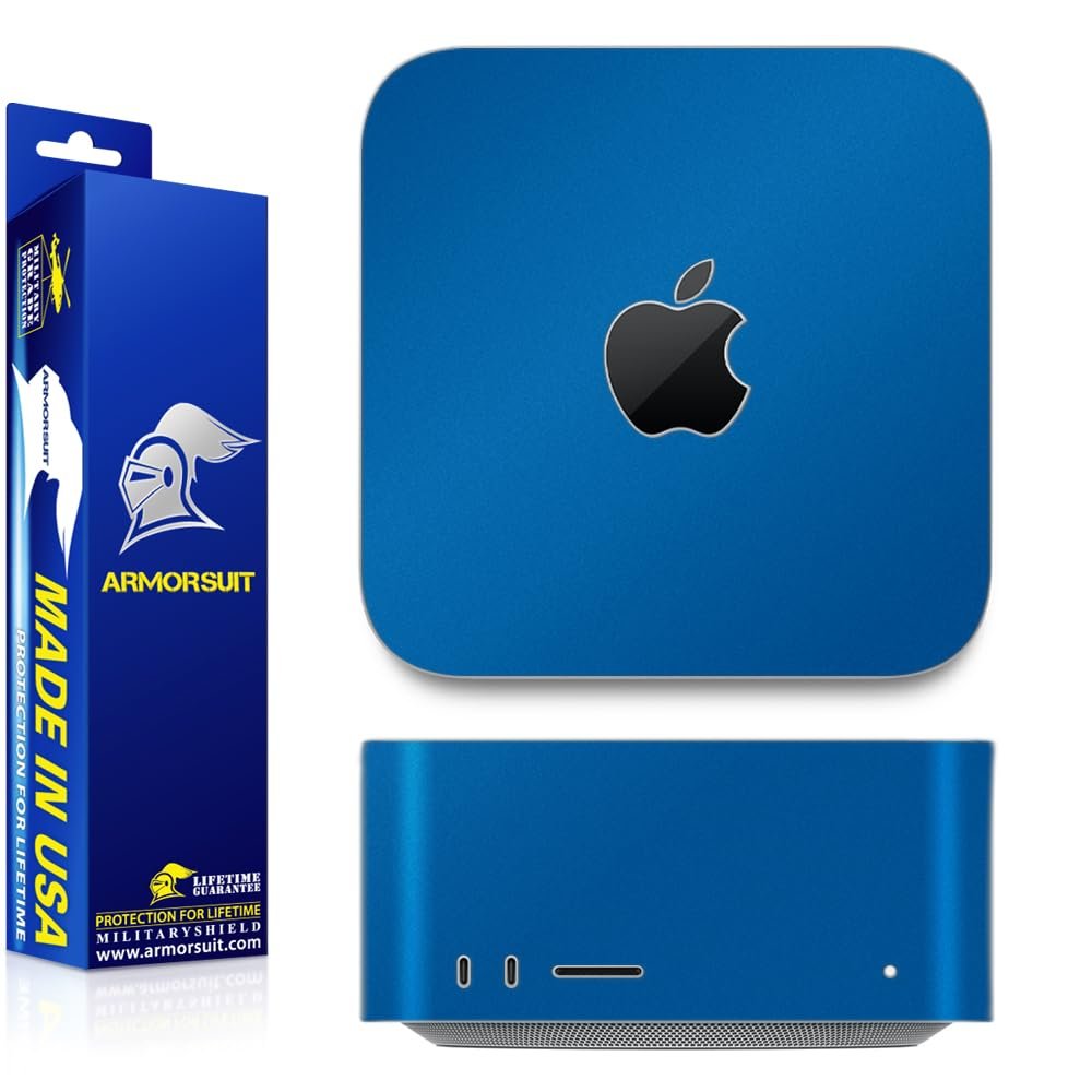 ArmorSuit MilitaryShield Blue Metallic Skin Vinyl Wrap for Apple Mac Studio