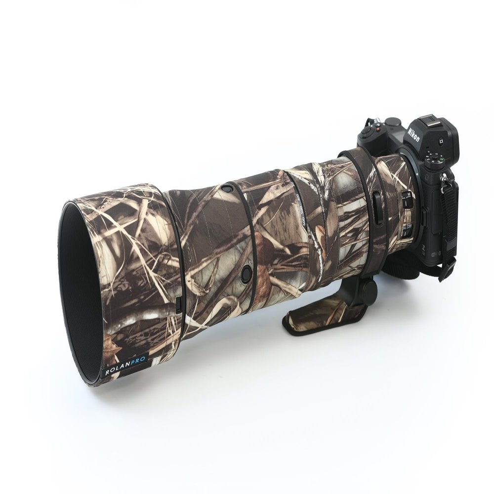 ROLANPRO Waterproof Lens Cover for Nikon Z 180-600mm F/5.6-6.3 VR Raincover Lens Protective Sleeve Case Clothing-#19 Grass Camo Waterproof