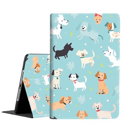 Case for iPad 10th Generation (2022 Release) 10.9 InchSlim Fit Foldable Standing Cover Case with Auto Sleep/Wake for New Apple iPad 10.9 Inch Dogs Pattern Backgrounds