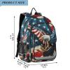 ALAZA American Flag w/Eagle Laptop Backpack Purse for Women Men Travel Bag Casual Daypack with Compartment & Multiple Pockets view 2