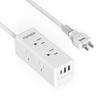 2 Prong Power Strip, TOPREK 2 Prong to 3 Prong Outlet Adapter, 1440J 2 Prong Surge Protector with 6 Outlets & 3 USB, 5FT 2 Prong Extension Cord with Swiveling Flat Plug, Ideal for Non-Grounded Outlet view 1