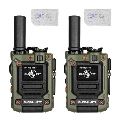 Two-Way Radios Set, 2 Pieces, 4G LTE Connectivity, Long Range Communication, Up to 5000 Miles (2greenwithSIM)
