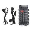 Aurgiarme 12V/4Pin 5V/3Pin ARGB Fan PWM HUB 1 to 10 Multiway Splitter Fan Extension Cable Adapter Speed Controller 4pin Pwm Hub view 1