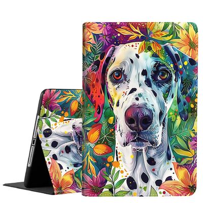 Case for iPad 9th/8th/7th Gen 2021/2020/2019 iPad 10.2 Inch Also Fit iPad Air 3th Gen 2019/iPad Pro 10.5 inchStanding Cover with Auto Sleep/Wake Dalmatian Dog Floral