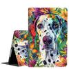 Case for iPad 9th/8th/7th Gen 2021/2020/2019 iPad 10.2 Inch Also Fit iPad Air 3th Gen 2019/iPad Pro 10.5 inchStanding Cover with Auto Sleep/Wake Dalmatian Dog Floral view 1