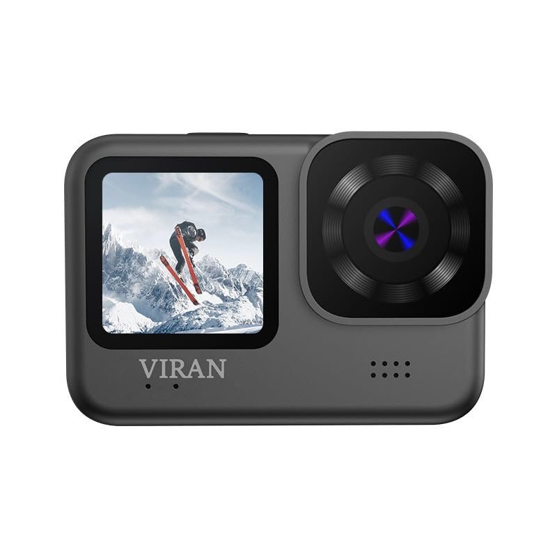 4K30FPS 20MP WiFi Action Camera, Waterproof Action Cameras with Stabilization, 170Wide Angle Dual Screen Display Video Camera, for Outdoor Sports Cycling Diving