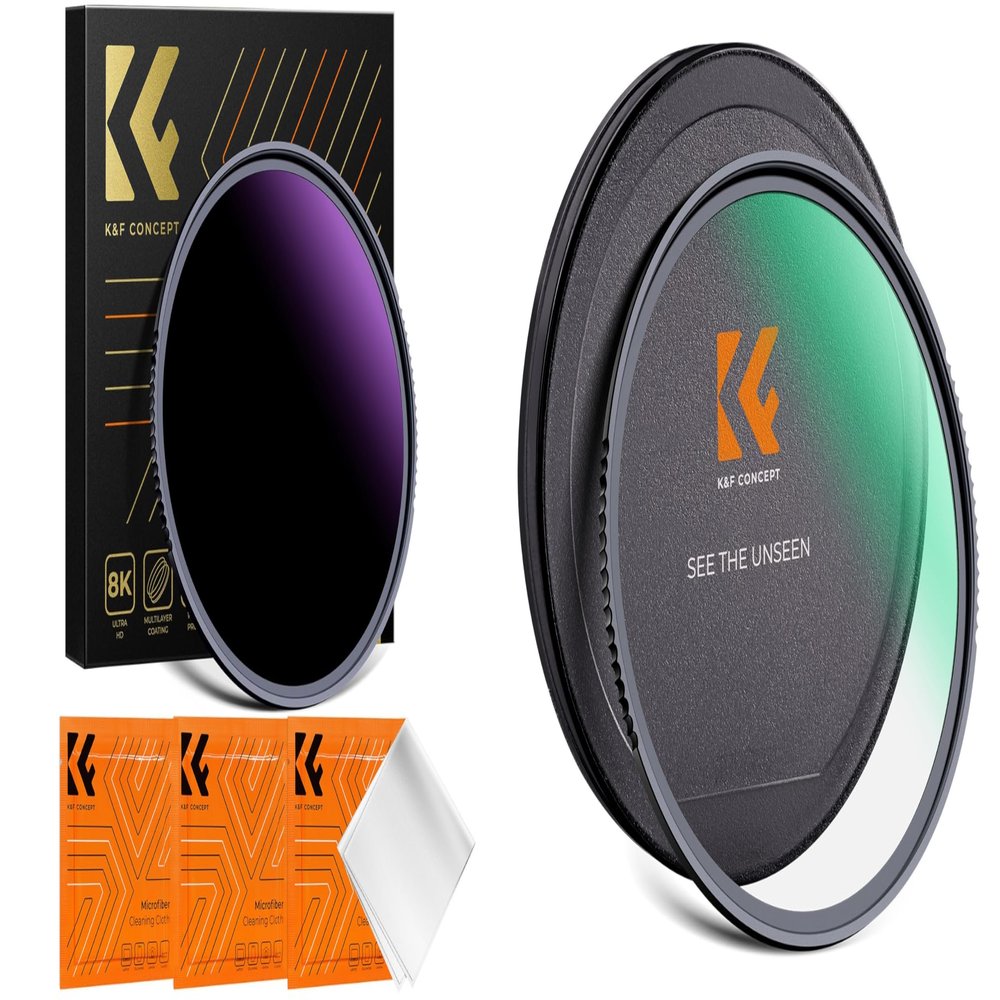 77mm ND1000000 & Shockproof MCUV Lens Filters Kit for Camera Lens,20-Stops Fixed Neutral Density Filter MCUV Lens Protection Filter