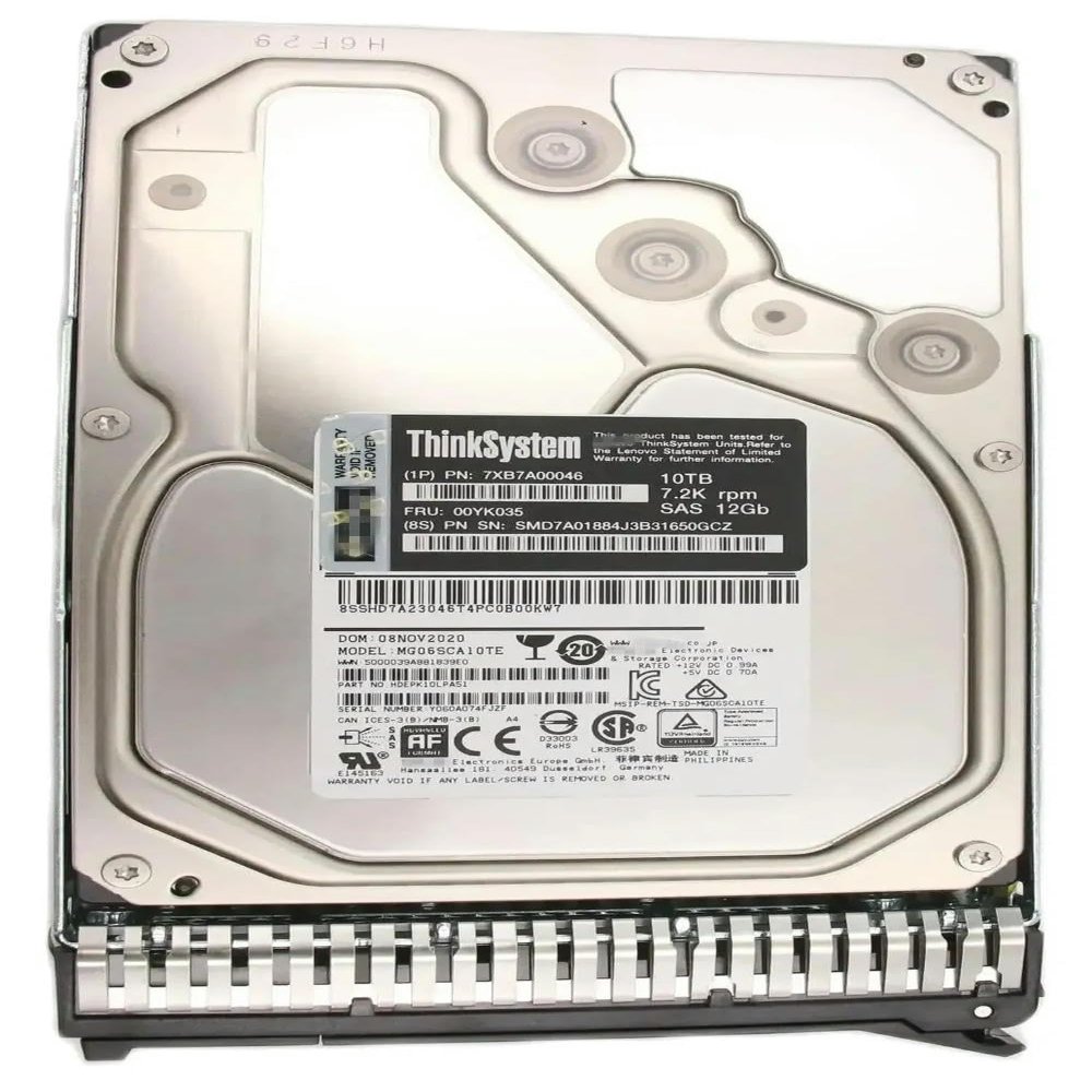 DirectNine Basics for 00YK035 7XB7A00046 for 3.5 10TB 7.2K SAS 12Gb Hot Swap 512e HDD Hard Drive, 6924023102654