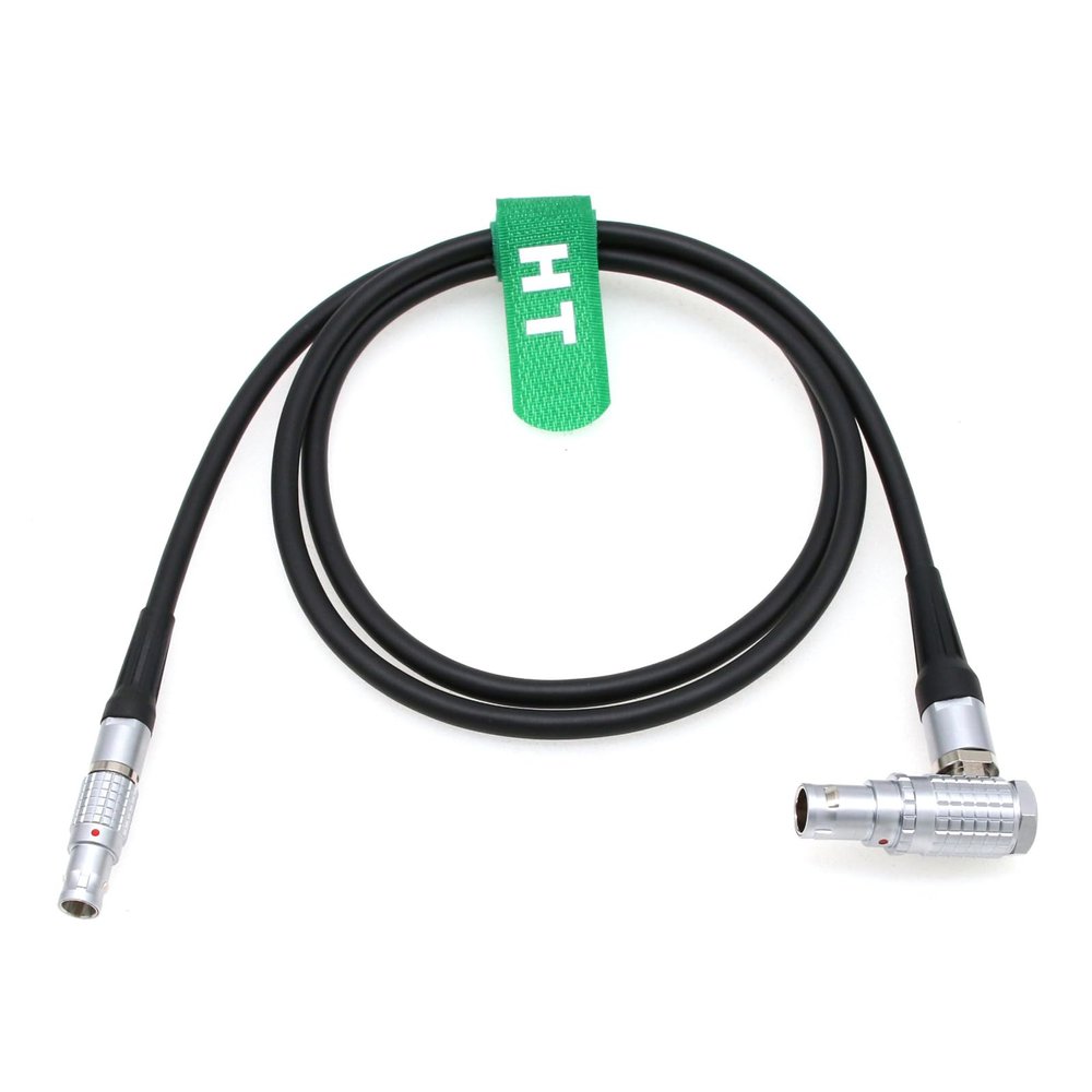 HangTon Ronin Tethered Control Handle Control Cable for DJI RS2 RS3 Pro Gimbal Expansion Base kit, Right Angle 4+2pin to Straight 6 pin 10m, Black