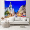 chnywork 8x6ft Spain Street Backdrop Europe Retro Shopping Street Madrid City Sunset Night View Background European Spanish Themed Travel Party Decor Photo Studio Booth Props Wallpaper view 4