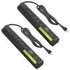 JUNNUJ Heavy Duty 20 Amp Power Strip 2 Pack, High Amp Surge Protector 6 Outlet, 20A Power Workshop Industrial Outlets Wide Spaced 6-20R T-Slot with Circuit Breaker,12 Gauge Extension Cord 6ft view 1