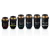 JOEBO Microscope Kit Biological Microscopes Lens 4X 10X 20X 40X 60X 100X Achromatic Objective Lens Silver Black Microscope Lens Adapters (Color : Black, Size : 6 PCS per Set) view 1