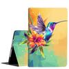 Case for iPad 9th/8th/7th Gen 2021/2020/2019 iPad 10.2 Inch Also Fit iPad Air 3th Gen 2019/iPad Pro 10.5 inchStanding Cover with Auto Sleep/Wake Colorful Hummingbird Abstract view 1