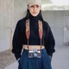 Padwa Lifestyle Cork Camera Strap - 2" Top Layer Cowhide Head Camera Straps for Photographers,Natural Log Crackle Art Print Style,Soft Chamois Velvet Padded Strap Quick Release fits All Cameras view 4