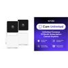 WYZE Cam Pan v3 2-Pack with Wyze Cam Unlimited Yearly, covers Unlimited Wyze cameras, Auto-Renews at $99.99/year, Activation Required