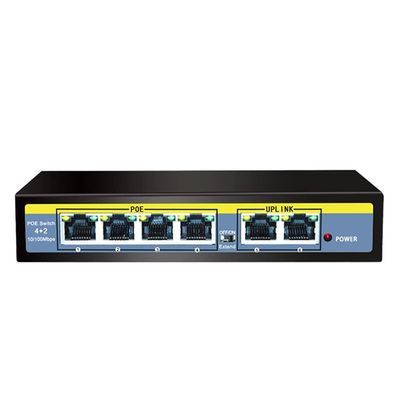 52V 6-Port POE Switch 410/100Mbps POE Port+210/100Mbps Port 250M Transmission 802.3 at/AF 1.2Gbps (Color : As Shown, Size : One Size) (As Shown One Size)