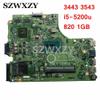 for 06F3DW for 3443 3543 Laptop Motherboard CN-06F3DW 6F3DW with SR23Y i5-5200u 820 1GB GPU DDR3L view 2